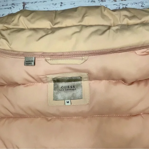 Guess Women's blush pink puffer coat. - Picture 5 of 8